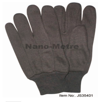 NMSAFETY meilleur vente gant de travail / gants de sécurité de gants de main en jersey de coton marron